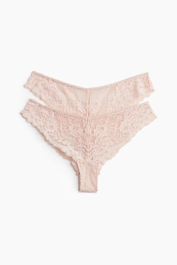 Pack de 2 bragas Brazilian de encaje