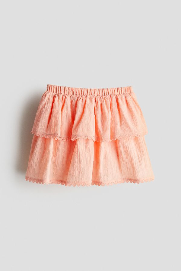 Falda pantalón de algodón con diseño escalonado