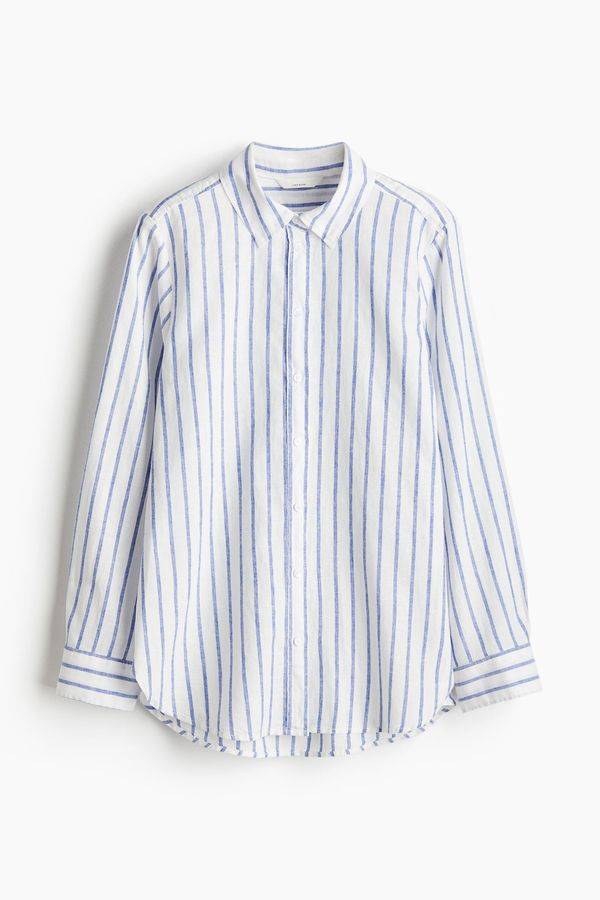 Camisa en mezcla de lino