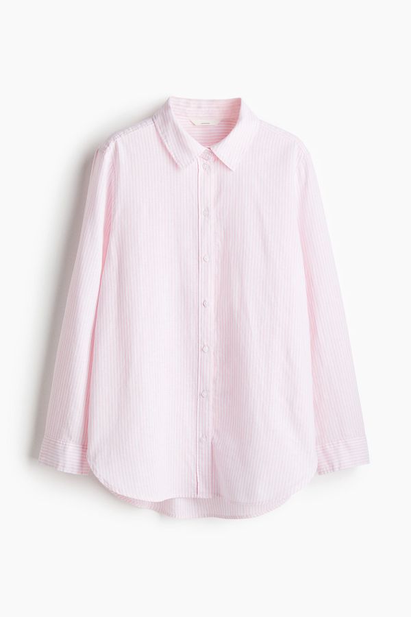 Camisa en mezcla de lino