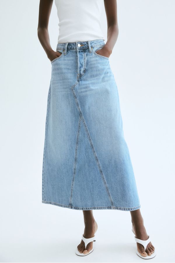 Falda evasé en denim