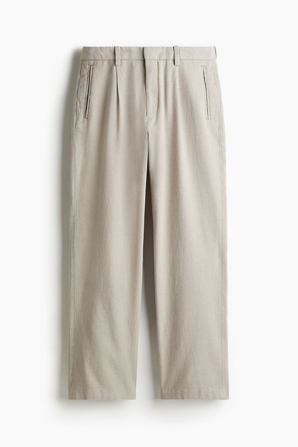 Pantalón en mezcla de lino Relaxed Fit