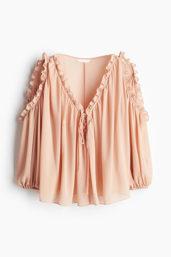Blusa de gasa con hombros cut-out