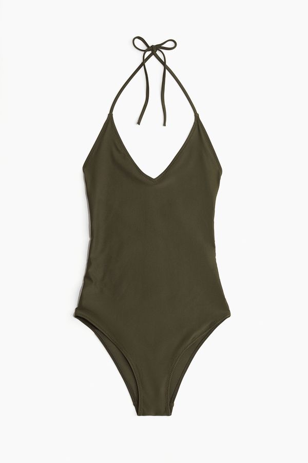 Traje de baño con escote halter