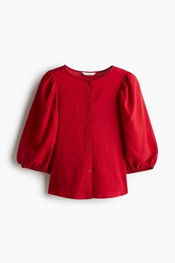 Blusa en mezcla de lino