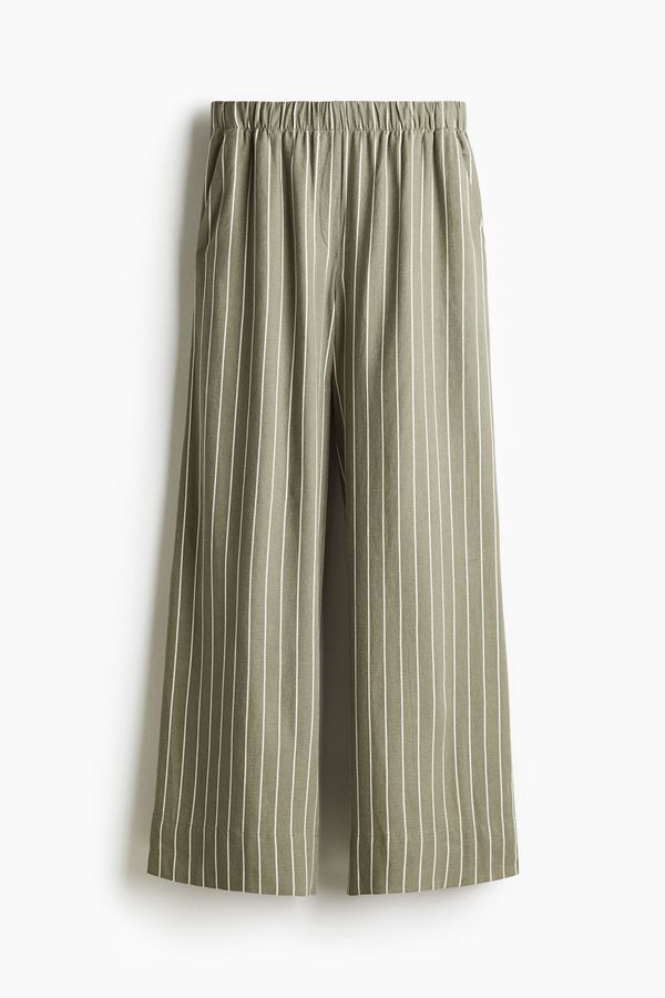Pantalón amplio en mezcla de lino