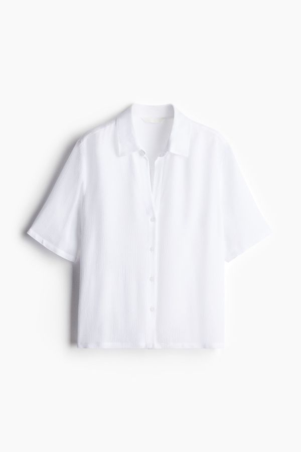 Camisa de viscosa con efecto arrugado