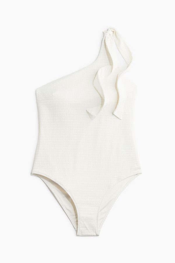 Traje de baño de un hombro con relleno