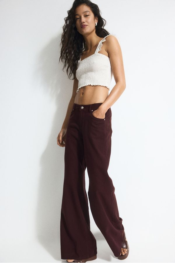 Pantalón amplio en mezcla de lino