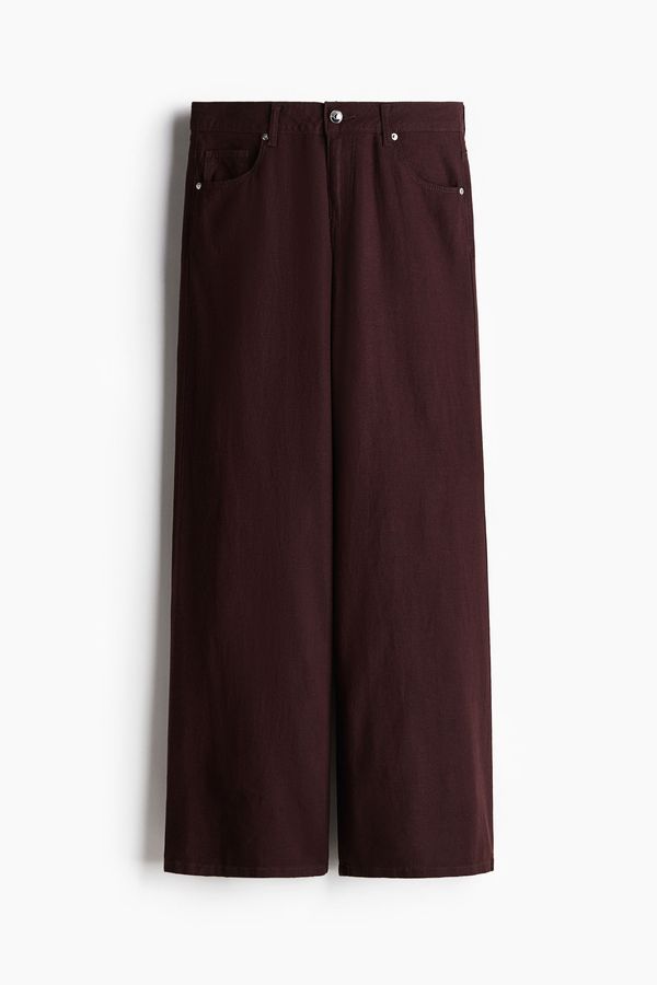 Pantalón amplio en mezcla de lino