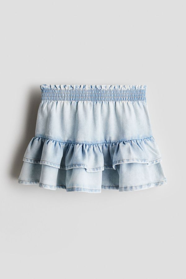Falda denim de volantes