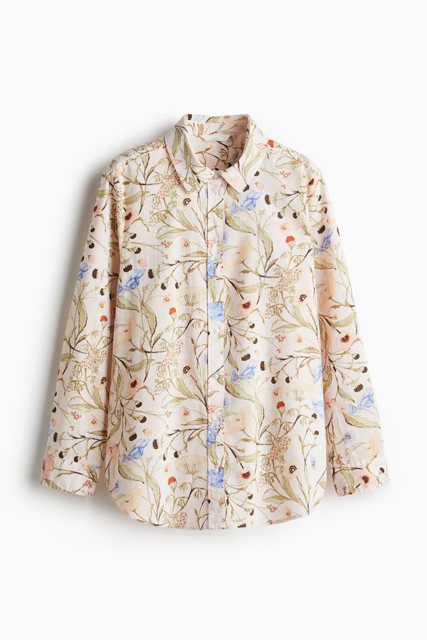 Camisa en mezcla de lino