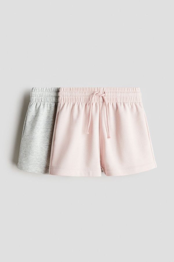 Pack de 2 pantalones cortos en tejido sudadera