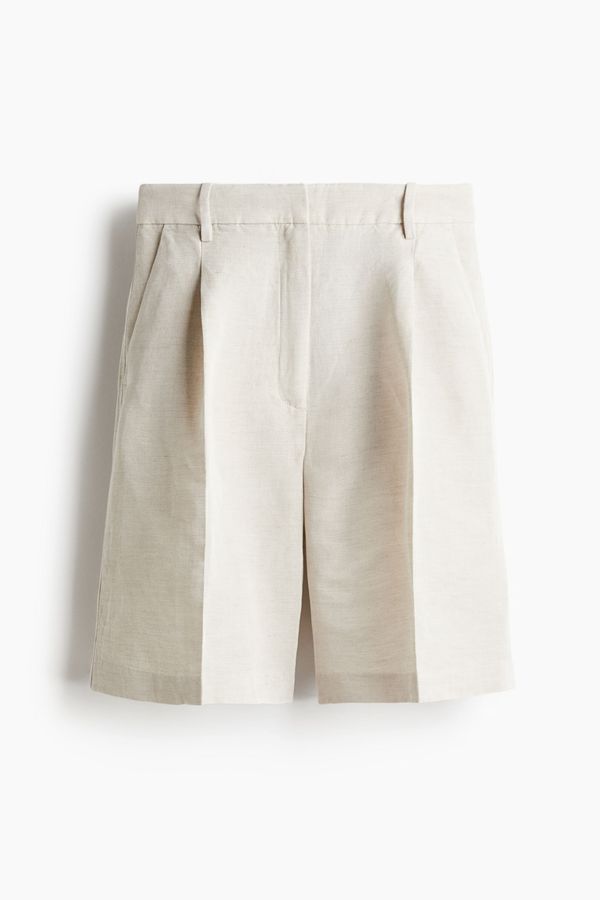 Bermudas en mezcla de lino