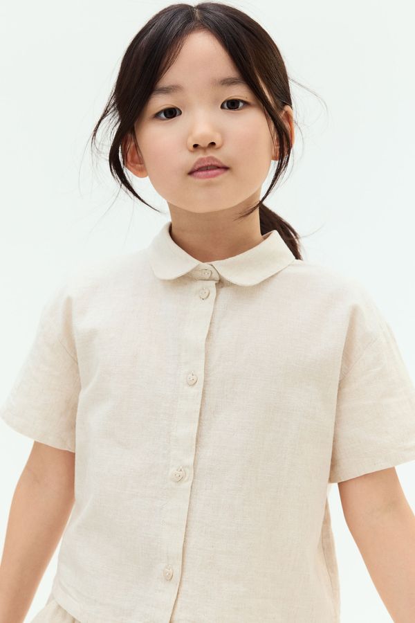 Blusa en mezcla de lino