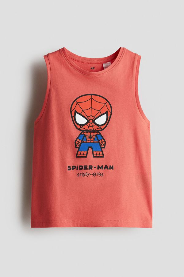 Camiseta sin mangas con motivo estampado