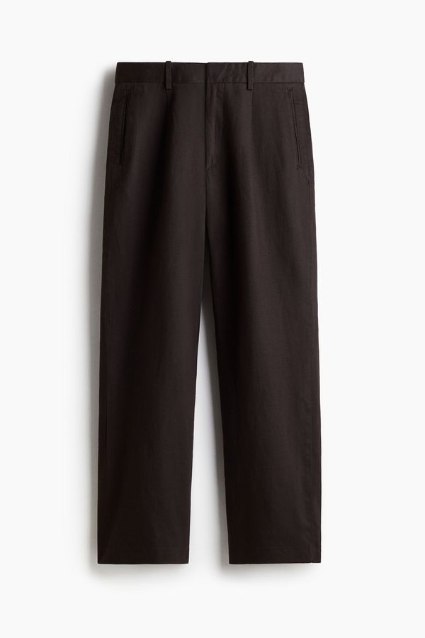 Pantalón en mezcla de lino Relaxed Fit