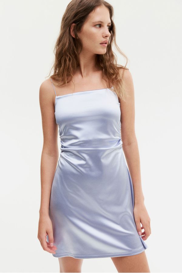 Vestido lencero drapeado