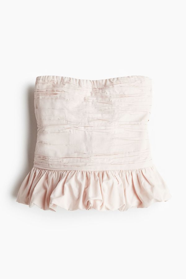 Bubble-hem bandeau top