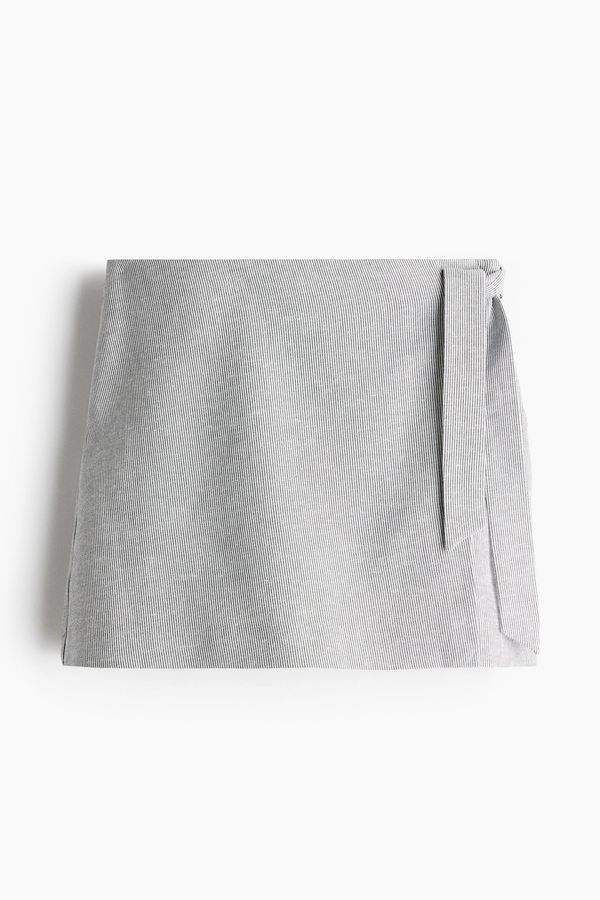 Falda pantalón en mezcla de lino