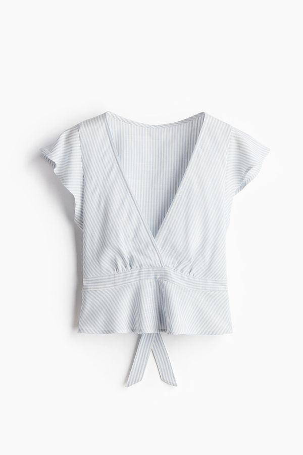 Blusa en mezcla de lino
