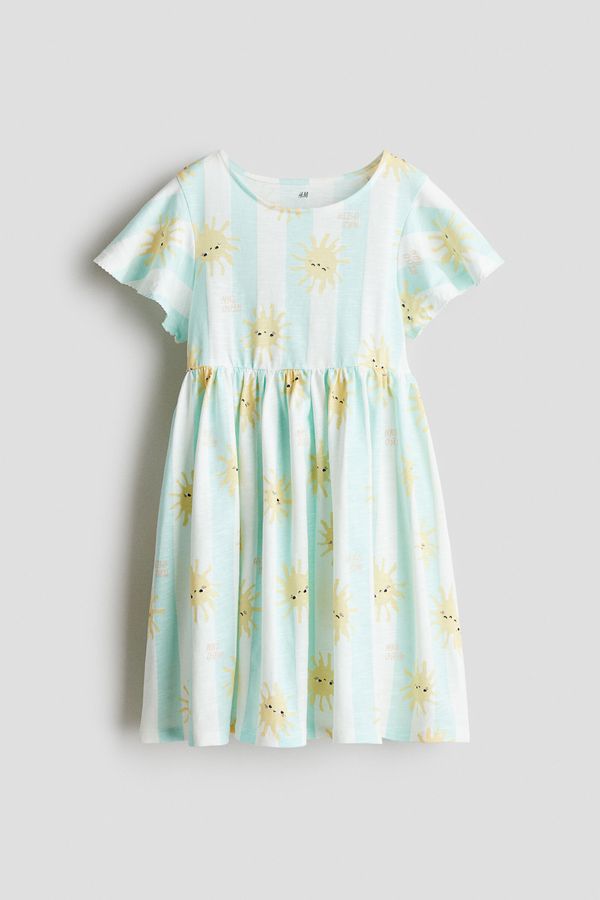 Vestido de algodón con manga circular
