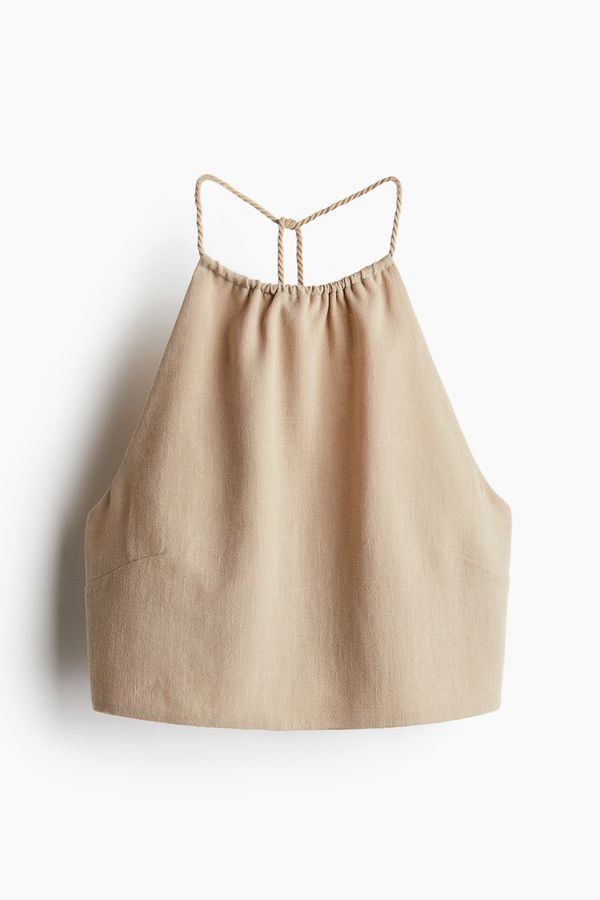 Top halter con cordón de ajuste