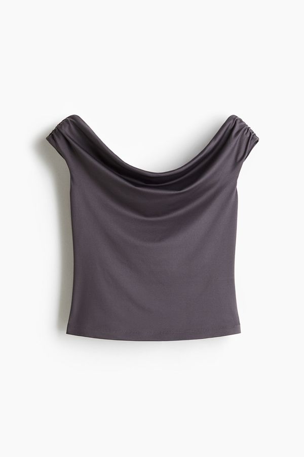 Top off-the-shoulder drapeado