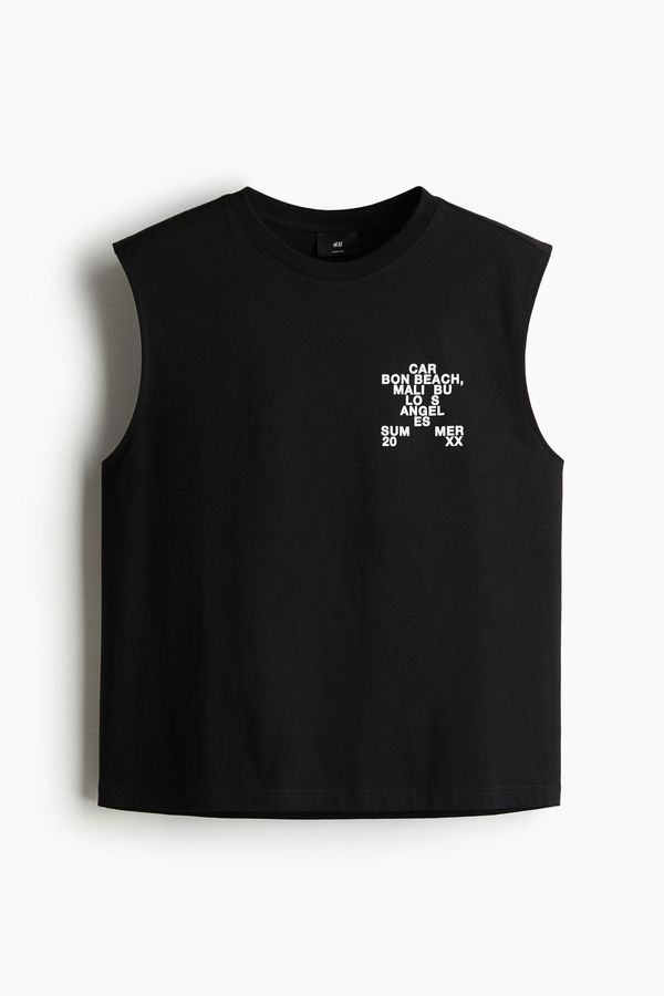 Camiseta sin mangas con motivo estampado Loose Fit