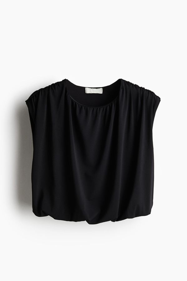 Draped cropped top