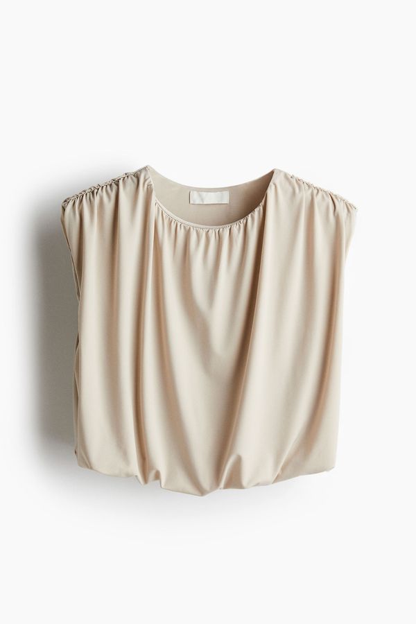 Draped cropped top
