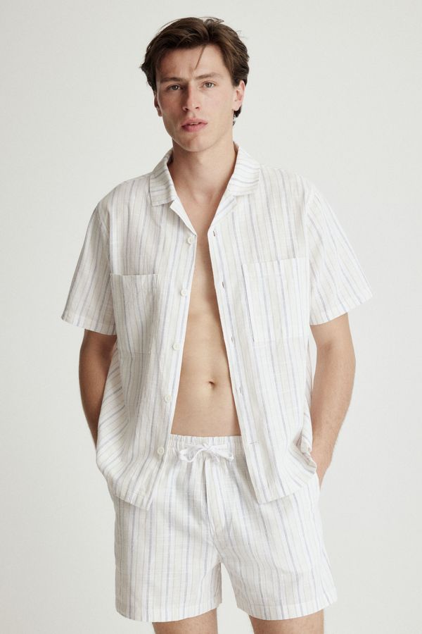 Camisa y pantalón corto de pijama en algodón