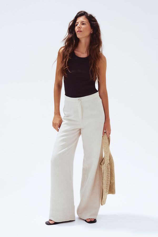 Pantalón en mezcla de lino
