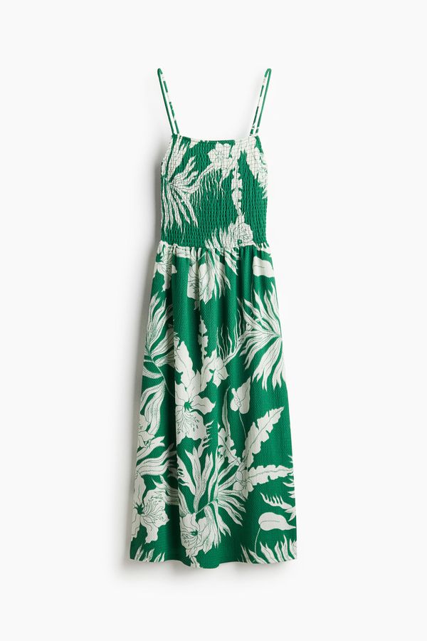 Vestido de tirantes con cuerpo nido de abeja