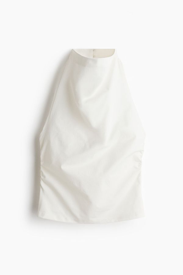 Top halter drapeado