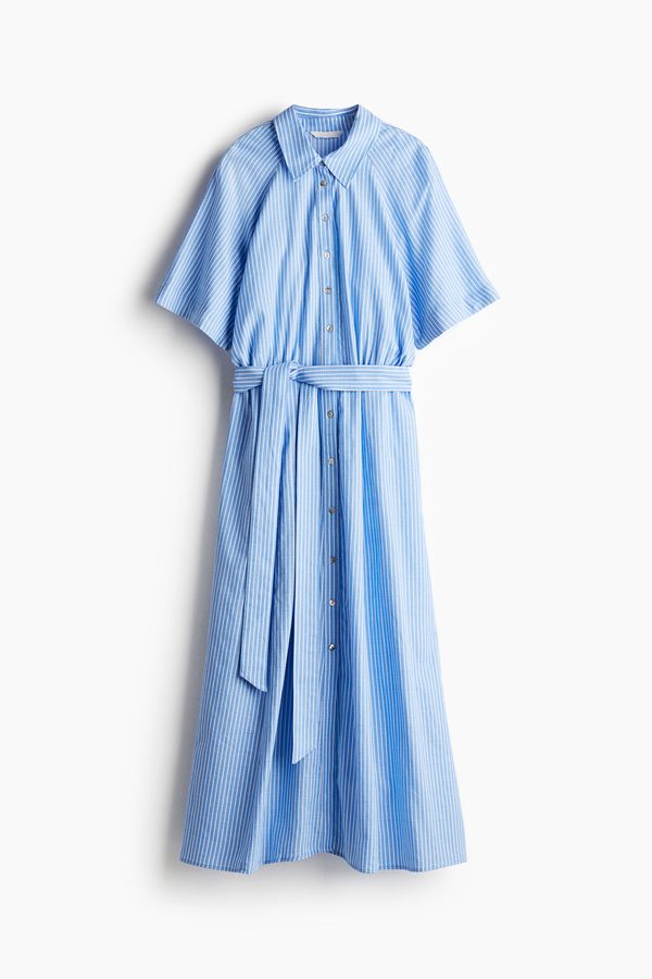 Vestido camisero con cinturón de anudar