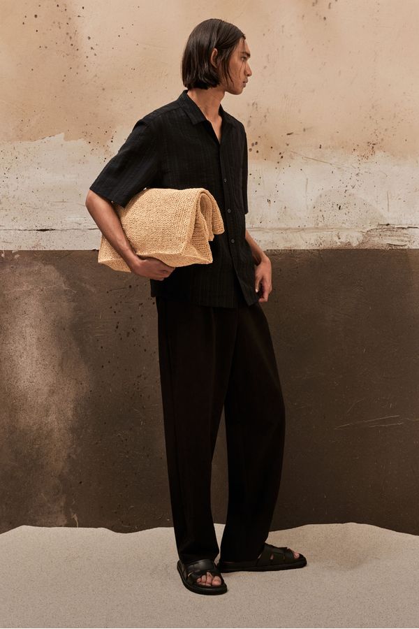 Camisa resort con textura Regular Fit