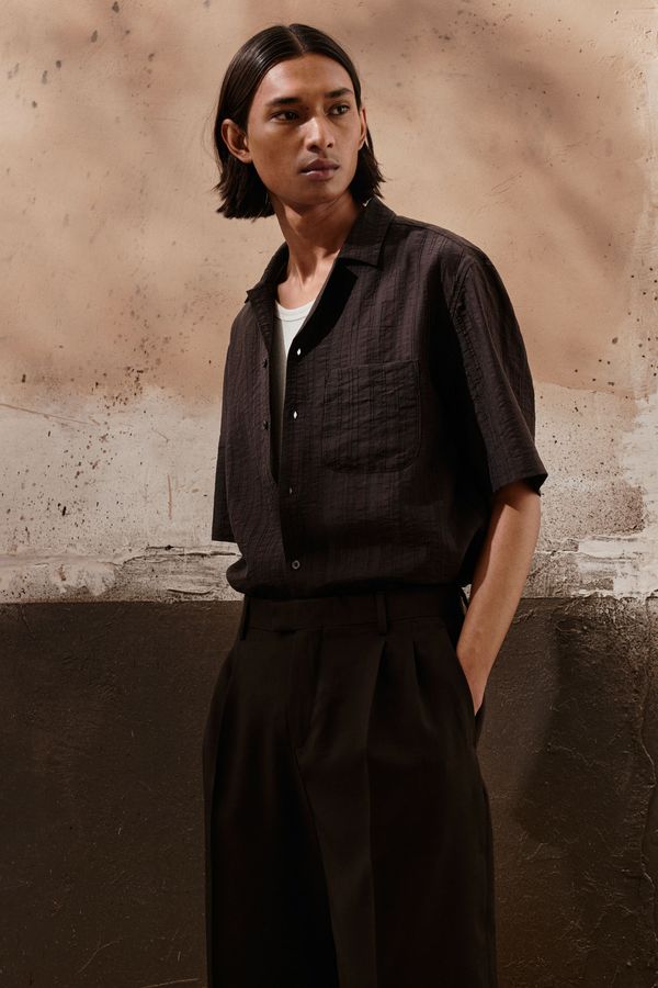 Camisa resort con textura Regular Fit
