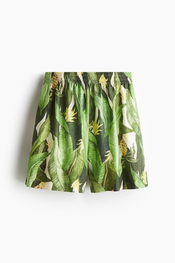 Pantalón corto estampado sin cierre