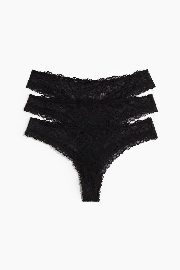 Pack de 3 bragas Brazilian de encaje