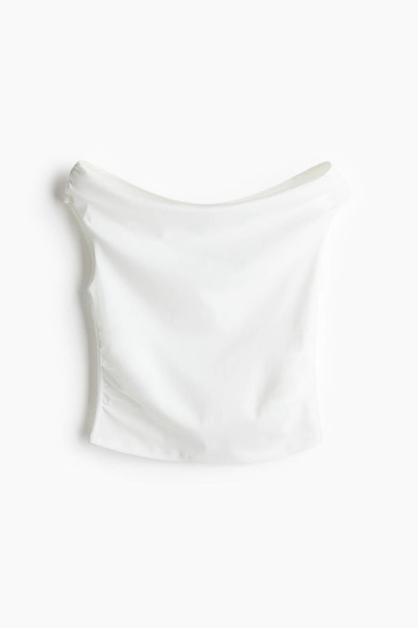 Top off-the-shoulder drapeado
