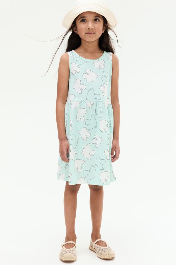 Vestido estampado de algodón