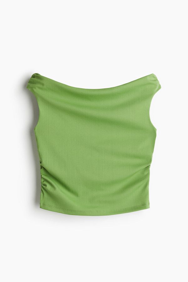 Top off-the-shoulder drapeado