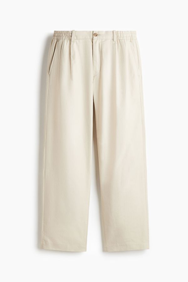 Pantalón sastre en mezcla de lino Relaxed Fit