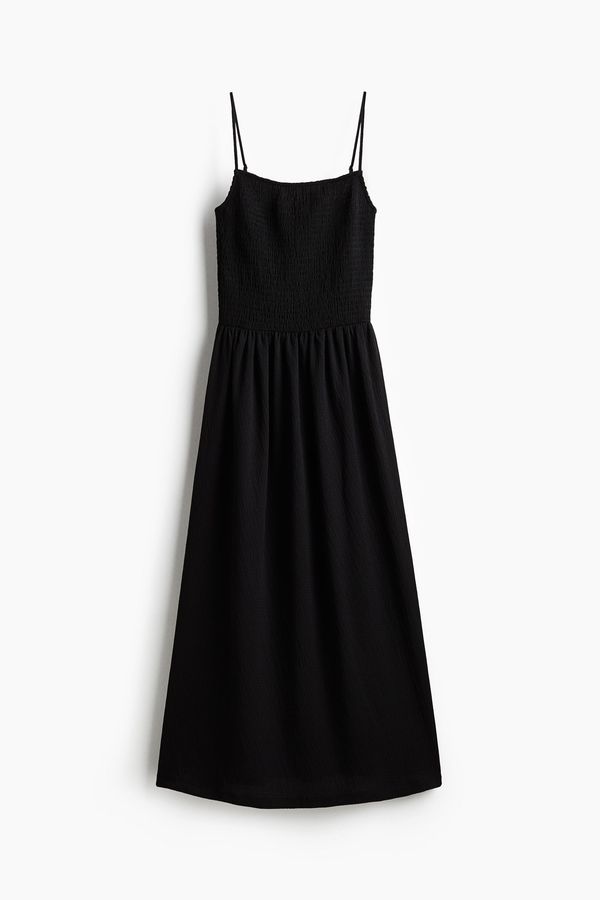 Vestido de tirantes con cuerpo nido de abeja