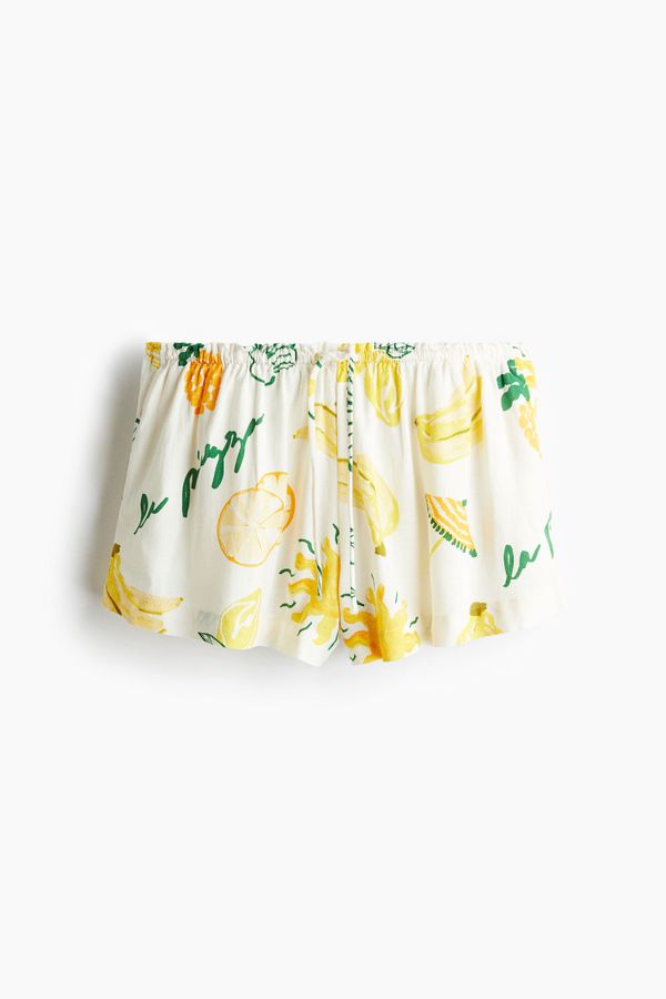 Pantalón corto en mezcla de lino