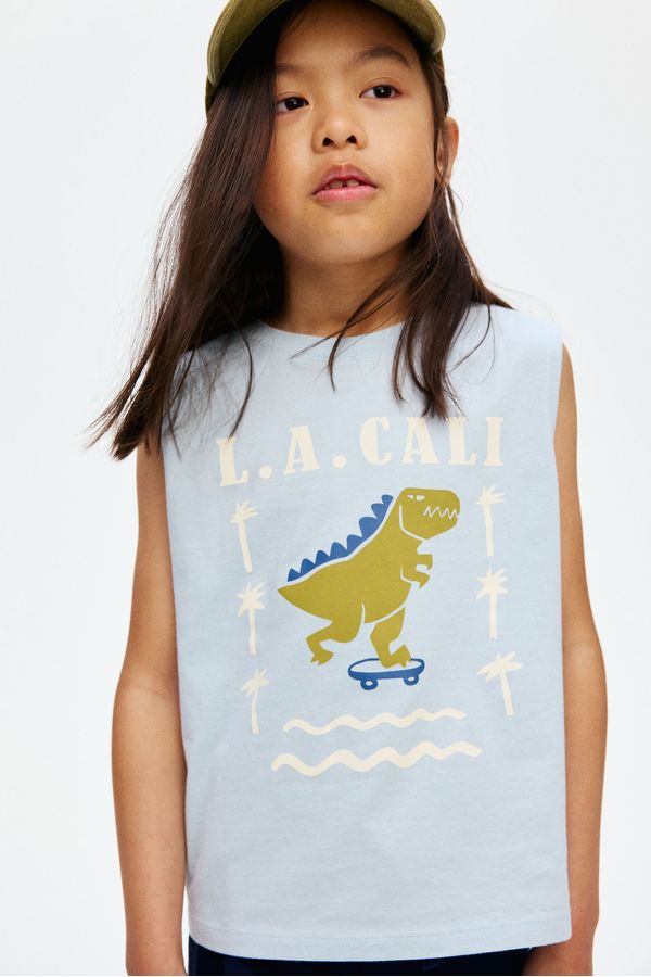 Camiseta sin mangas con estampado