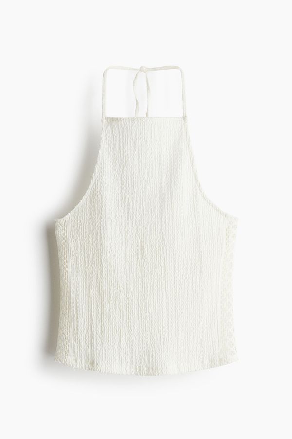 Top halter con textura