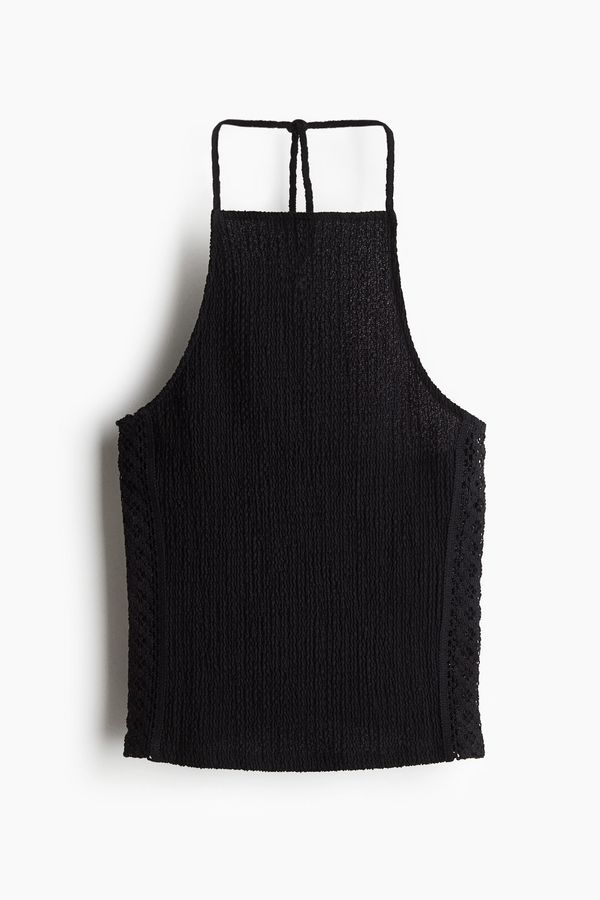 Top halter con textura