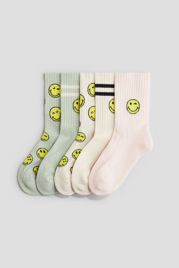 Pack de 5 calcetines con motivo intarsia
